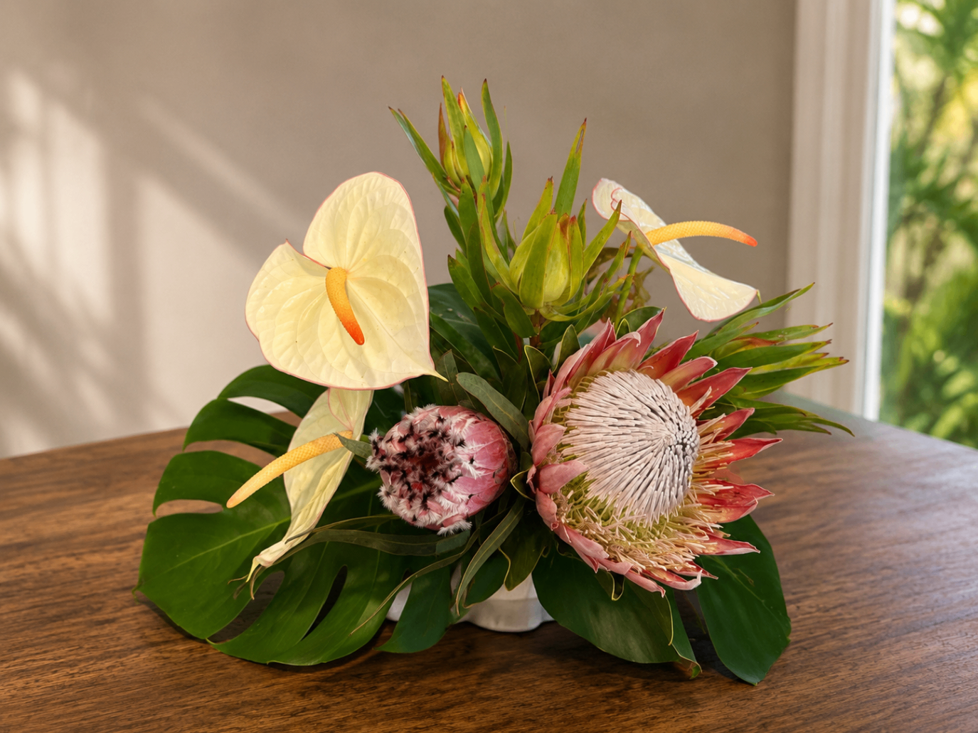 Tropical floral arrangement