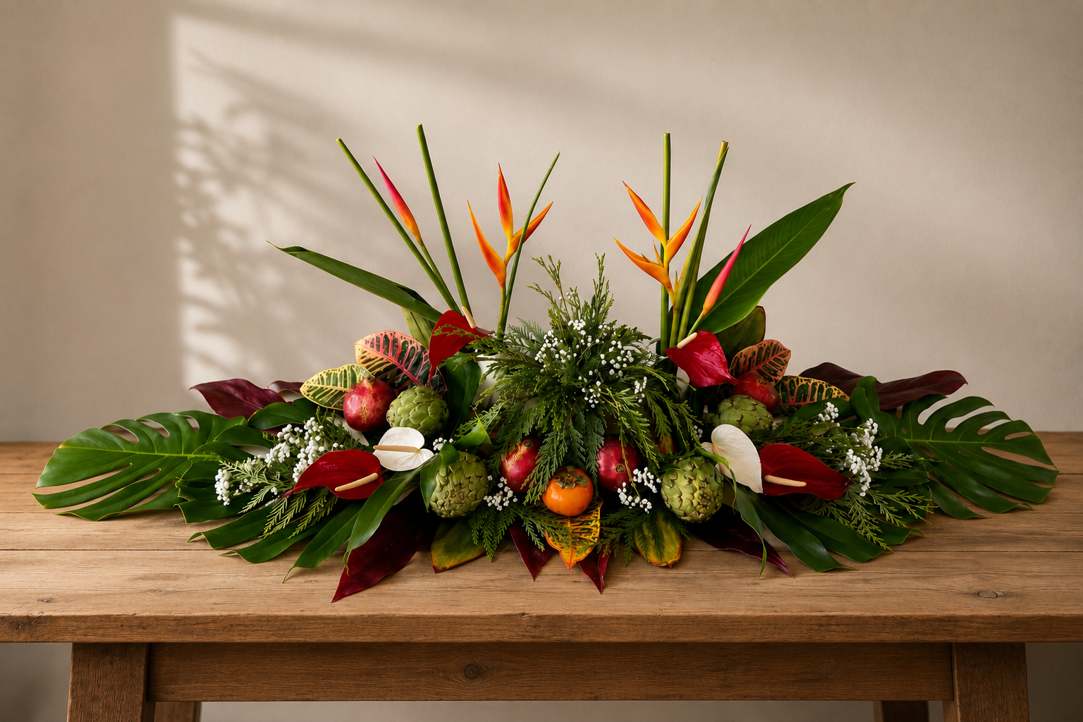 Floral tablescape arrangement