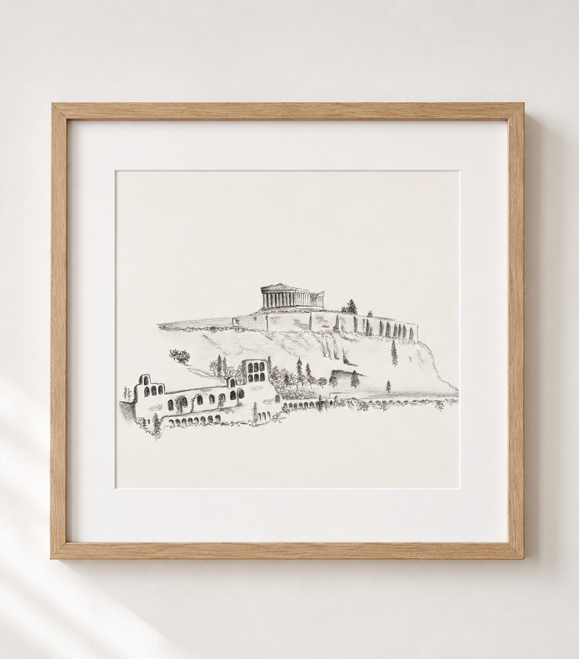 Acropolis graphite sketch